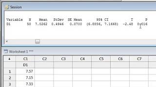 One sample tests (Minitab) Net Worth