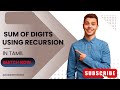 C# Program to Find Sum of Digits Using Recursion || @CODE_WITH_GOKUL