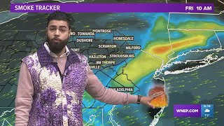 6PM Update Showers and storms expected through tomorrow which will help firefighters battle flames