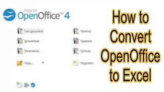 How to Convert OpenOffice to Excel | convert a figure in ms excel | openoffice into eps format