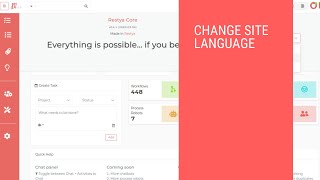 How To Change The Site Languages On Restya Core