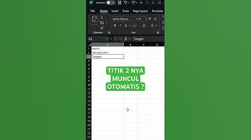 Membuat titik dua otomatis di excel