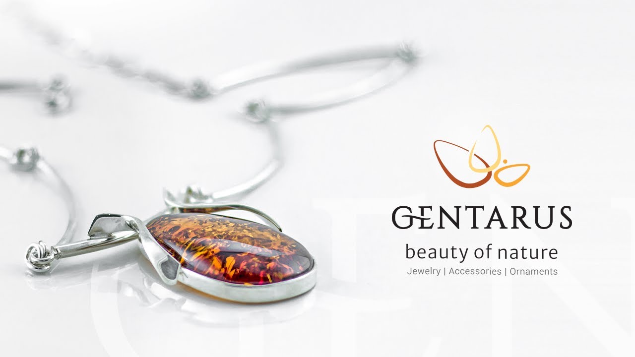 Elegant Silver Pendant with Natural Cognac Baltic Amber