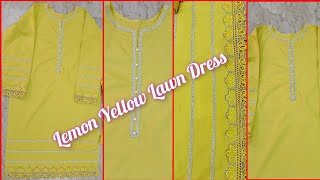 Beautiful lemon yellow  color dresses for Ladies kurta styal yellow dress//for Ladies ##collection