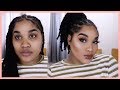 Hair👩🏾‍🦱 &amp; Makeup💄 (2 In 1 GRWM)  #transformation #locs #esthetician