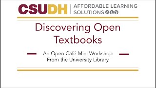 Open Café Express: Discovering Open Textbooks | Nov. 19, 2020
