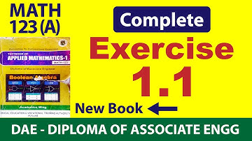 Exercise 1.1 | MATH 123 | PBTE DAE MATH-123 | Sir Muhammad