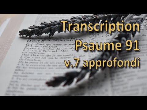 Lecture du Psaume 91 (v. 7 approfondi)