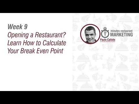 वीडियो: आप किसी रेस्तरां में ब्रेक ईवन पॉइंट की गणना कैसे करते हैं?