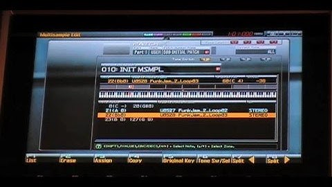 Multisampling:  Assign Samples to the Keyboard