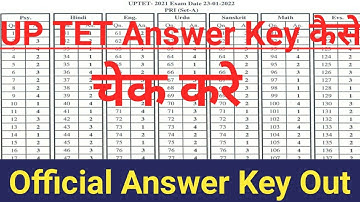UP TET Answer Key कैसे Download करें | How To Check UP TET Answer Key 2022