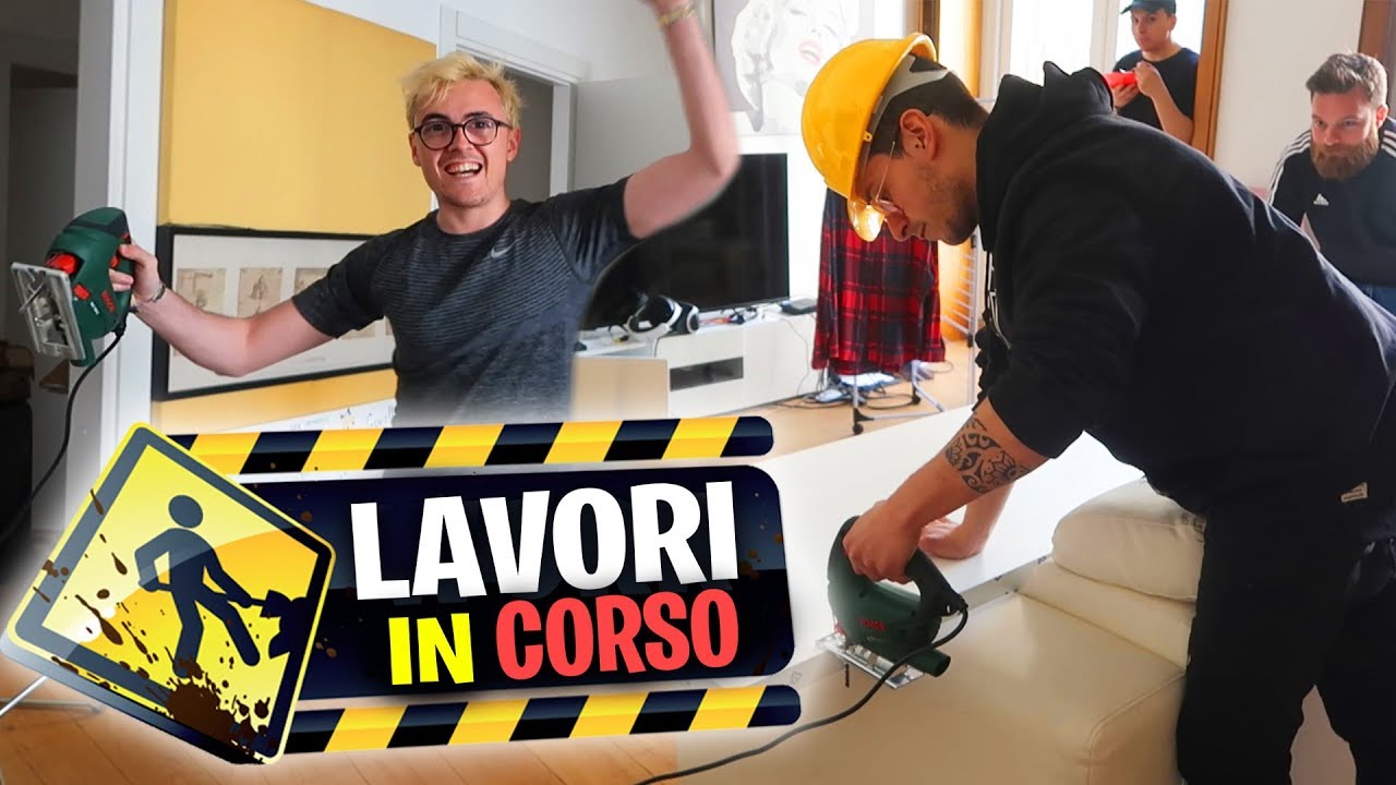LAVORI IN CASA !! ABBIAMO TAGLIATO UN TAVOLO PER LA MIA POSTAZIONE!!