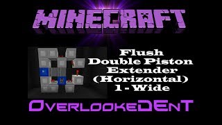 1 Wide Flush Double Piston Extender (Horizontal & Tileable) - Minecraft Xbox 360/PS3 - [Tutorial]