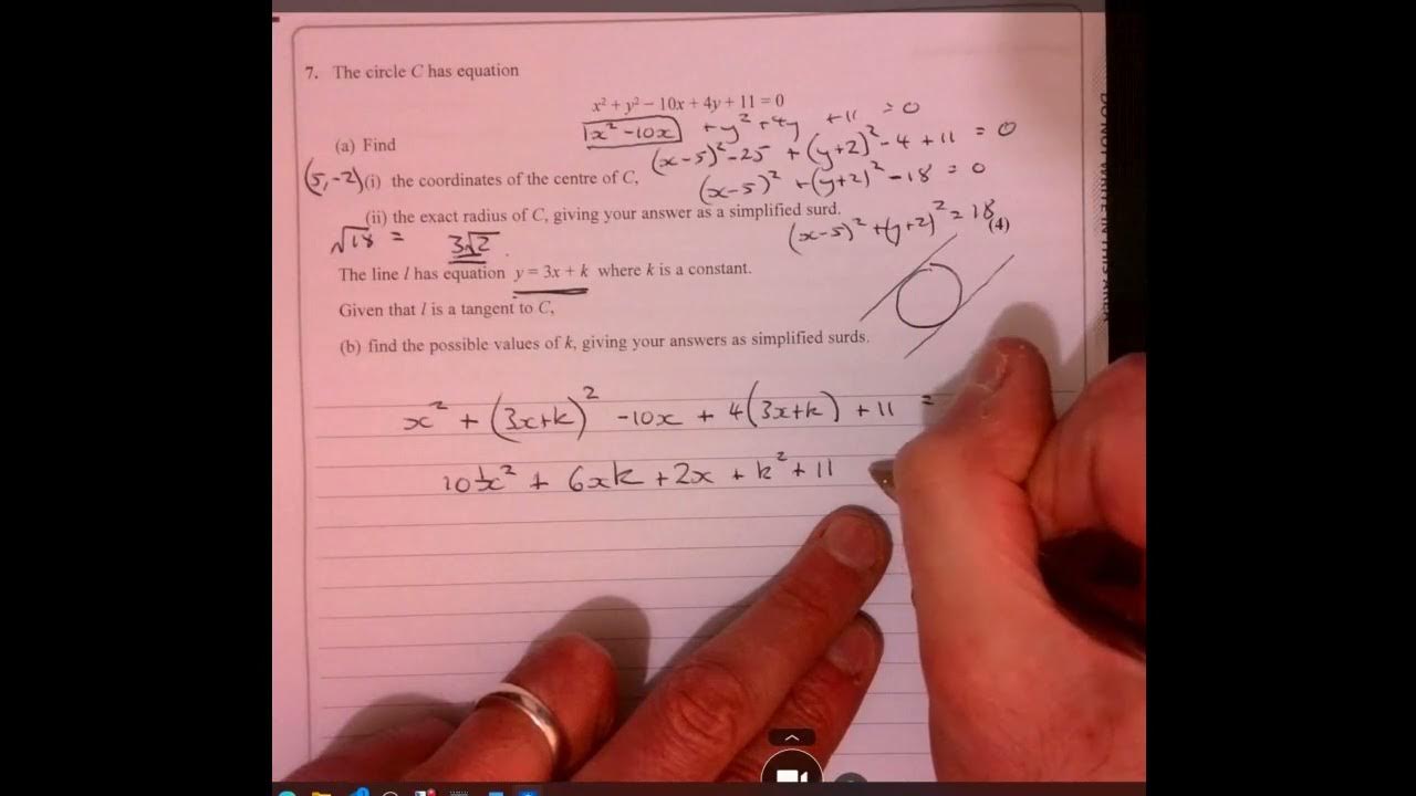 Question 7 A Level Maths Edexcel 2021 Paper 1 YouTube question-7-a-level-maths-edexcel-2021-paper-1-youtube
