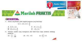 Marilah praktis no1 no2 |  Tingkatan 1 Bab 1 nombor nisbah | buku teks tingkatan 1 | KSSM Matematik