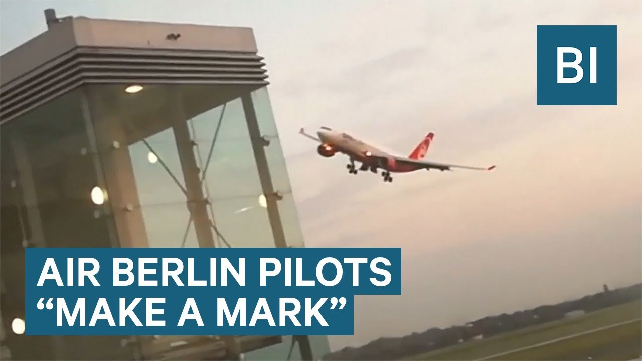 This Air Berlin Flight Flew Incredibly Close To A Control Tower Youtube