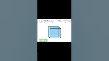 How To Draw 3d In Ms Paint | MS Paint Drawing Tutorial  #shorts #3dpainting #mspaint