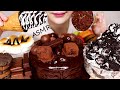 ASMR CHOCOLATE CAKE ICE CREAM S'MORES DIP COOKIE KAGI MACARON OREO CREAM CHEESE MUKBANG EATING SHOW