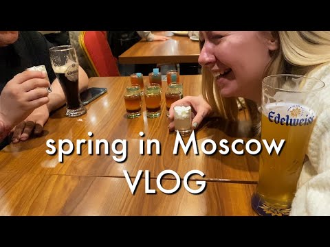 the last silent vlog | spring in Moscow | eating out | homemade Russian bitters