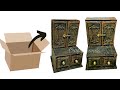 Cardboard craft idea | how to make mini cupboard from Cardboard | miniature craft