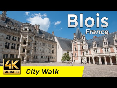 Blois, France | Walking Tour (4K UHD & 60 fps)