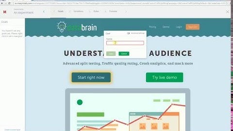 Set goals for AB experiment in Maxymizely