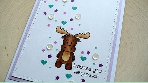 Create a Background with Tiny Stamps using I Moose You