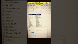 Create multiple Folders using bat file