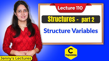 C_110 Structures in C-part 2 | Declaring Structure Variables/Objects