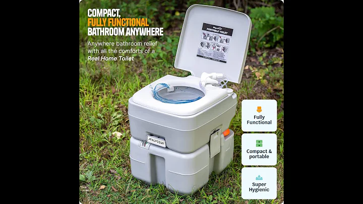 Alpcour Portable Toilet – Compact Indoor & Outdoor Commode w/Travel Bag for Camping, RV, Boat