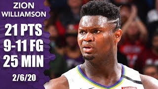 Zion Williamson puts up fourth straight 20-point game vs. Bulls | 2019-20 NBA Highlights