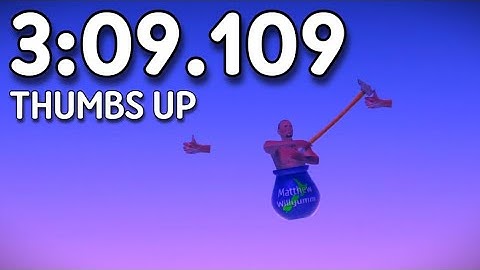 Getting Over It - Thumbs Up Map in 3:09.109 (World Record)