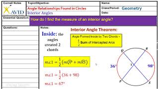 Angle-Arc Relationships of Circles