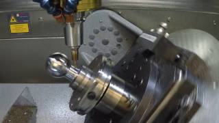 High Speed Eagle V9 - 5 axis milling of a  ball with dimples