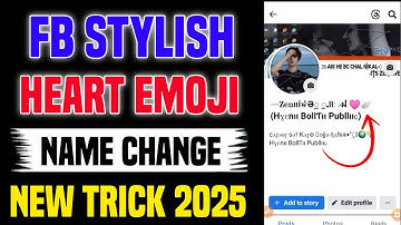 FACEBOOK STAYLISH HEART EMOGI  NAME ID  | FACEBOOK EMOJI NAME CHANGE 2025