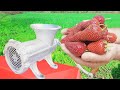 EXPERIMENT STRAWBERRY VS MEAT GRINDER COOL EFFECT