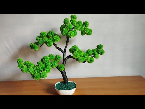 COMO HACER, ARBOL BONSAI DE ALAMBRE, ARTIFICIAL