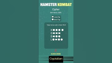 Hamster Kombat GameDev Heroes Daily Cipher | March 26th, 2025. #hamsterkombat #dailycipher