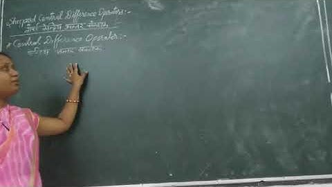 Sheppard Central difference operator II Numerical Analysis