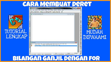 Tutorial Membuat Deret Bilangan Ganjil dengan for menggunakan aplikasi BORLAND C++