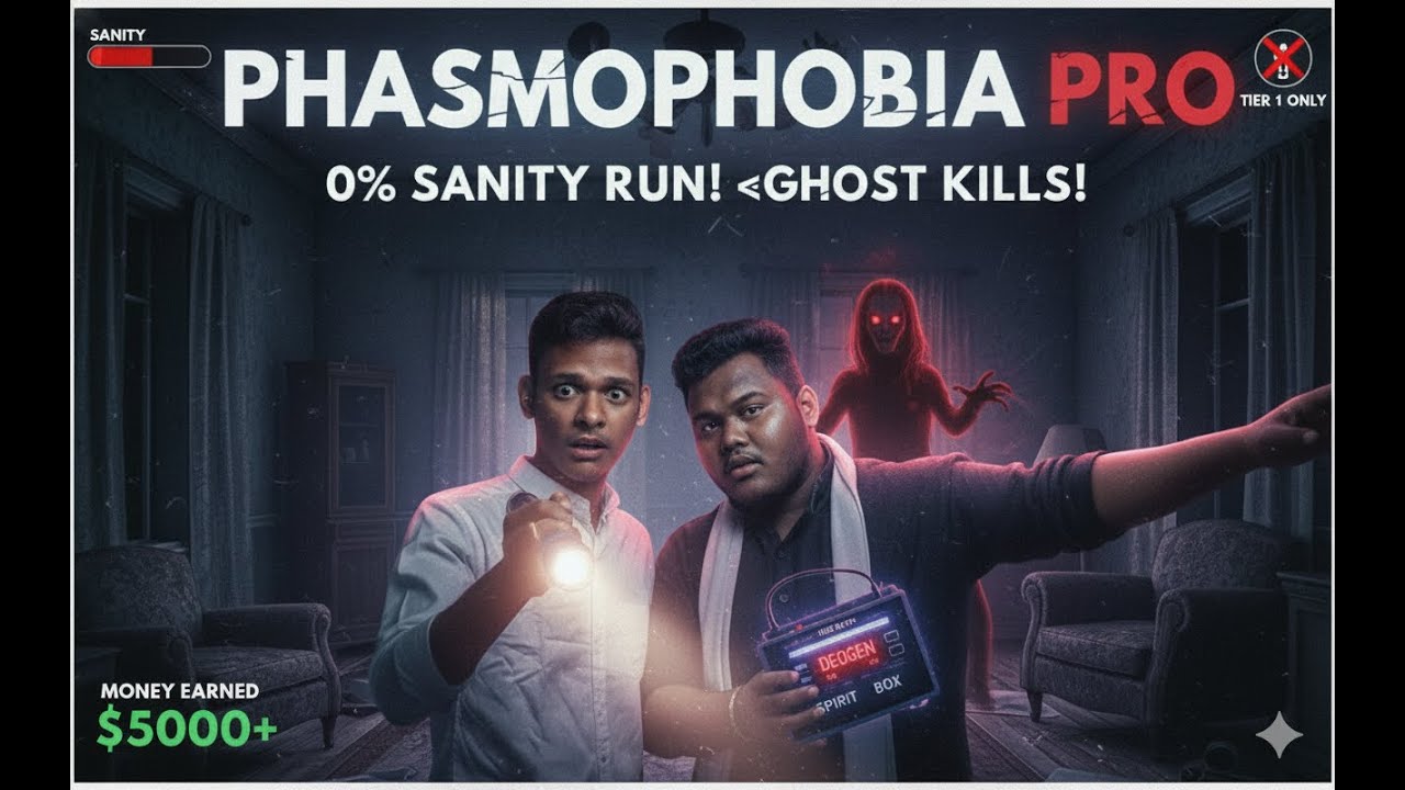 🚨 PHASMOPHOBIA GHOST HUNT AT 12AM | DAY-4  (Revenant OP)