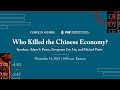 Who killed the chinese economy  a discussion with adam s posen zongyuan zoe liu michael pettis