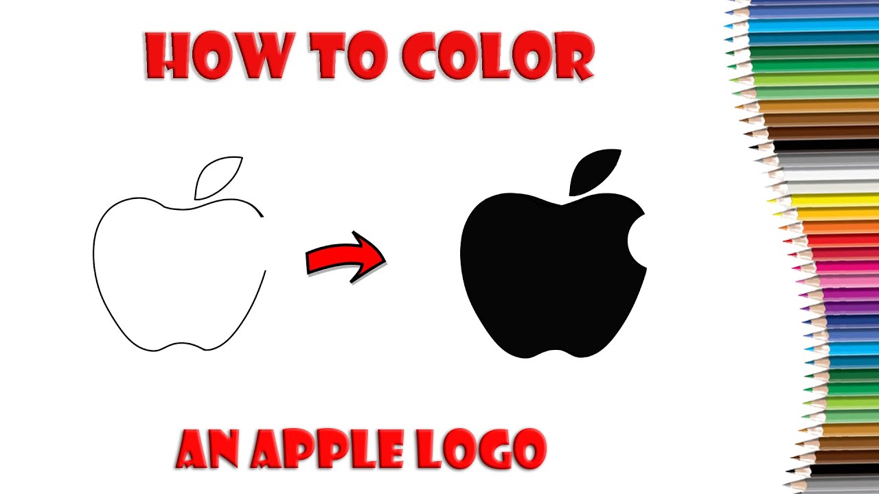 How To Color An Apple Logo | Easy Color Guide For Kids