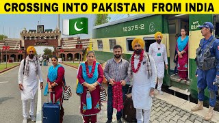 CROSSING INTO PAKISTAN  FROM INDIA  | Indian Punjabi Jatha ਜੱਥਾ  Visiting Pakistan Lahore, Nankana