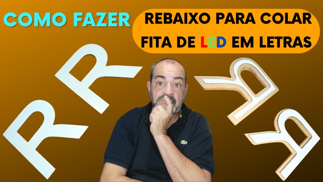 Como fazer rebaixo para colocar fita de led em letras ou figuras, de duas formas...