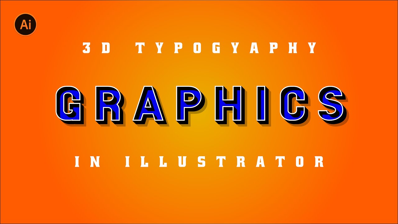 3D Text Design in Illustrator | Illustrator Tutorial - YouTube