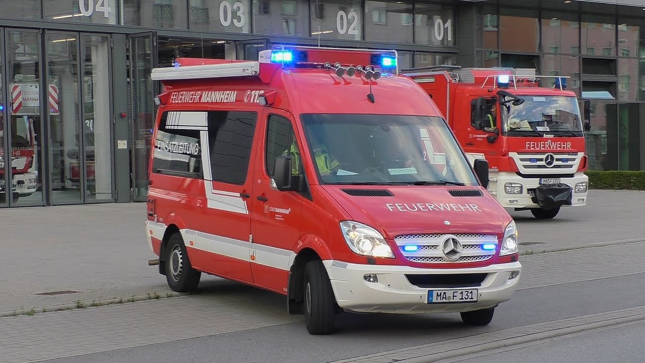 Feuerwehr und Rettungsdienst nach viele einsatzen in Mannheim und Umgebung