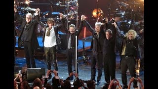 Bon Jovi being inducted to the Rock N' Roll Hall Of Fame