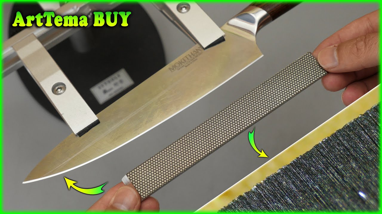 Can Cheap AliExpress Diamond Sharpening Stones Make a Pro Edge ❓ 4K Microscope Test on Chef’s Knife!