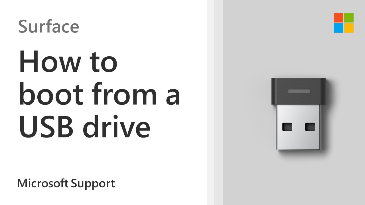 How to boot Surface from a USB | Microsoft YouTube